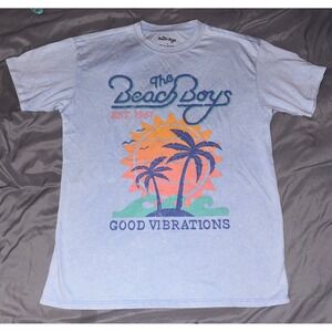The Beach Boys Good Vibrations Super Soft Heather Light Blue Adult Unisex Tee, S